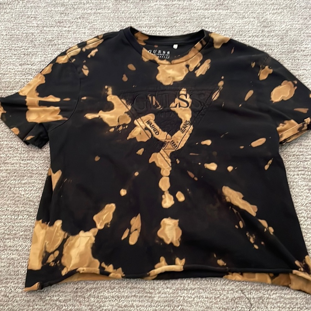 Guess Tie Dye T shirt Cropped